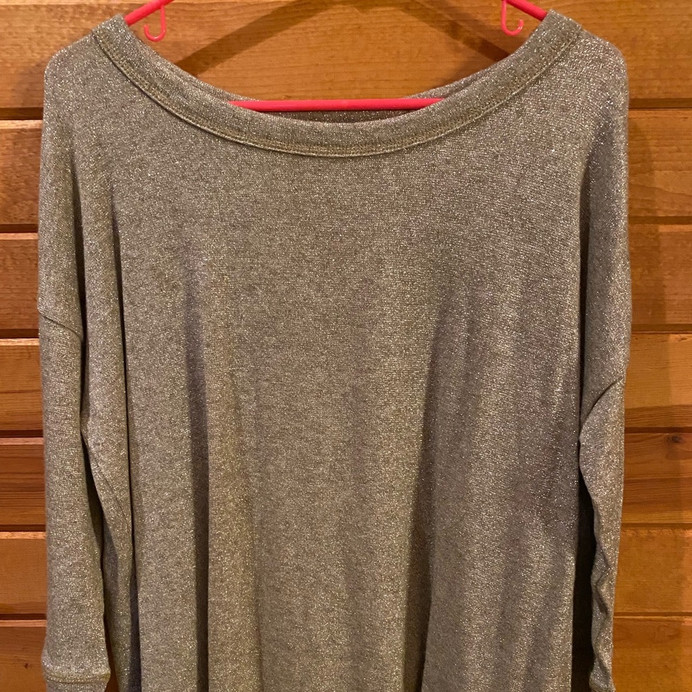 BRAND NEW with tags, shine criss cross long sleeve top